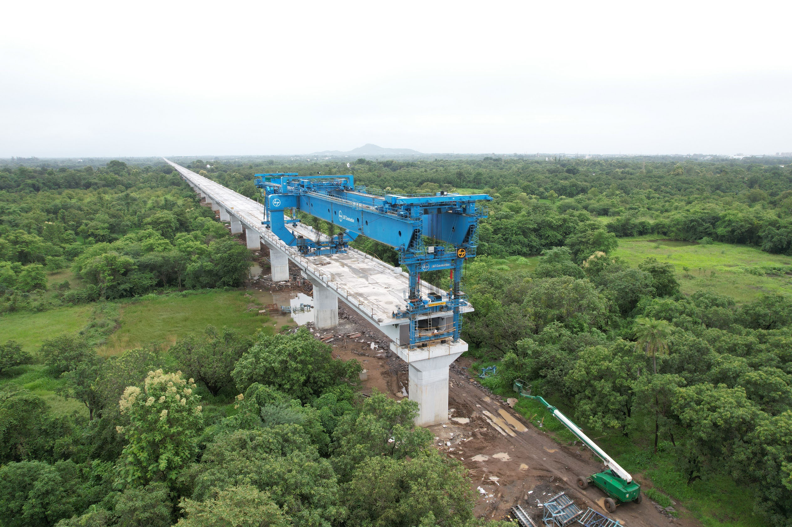 Pier Works at Daman Ganga River, Valsad District, June 2023